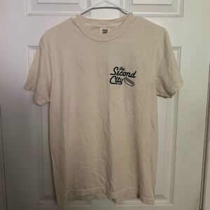 Second City Chicago - Unisex T-Shirt Short Sleeve - Cream - Size Small